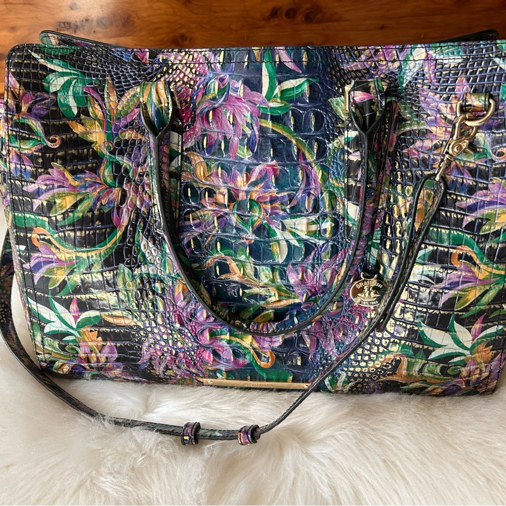 Brahmin Caroline Lg Satchel Visionary Melbourne. Excellent condition w/ dust bag